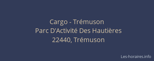 Cargo - Trémuson