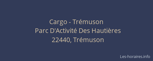 Cargo - Tr&eacute;muson