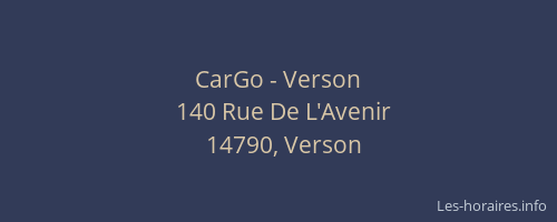 CarGo - Verson