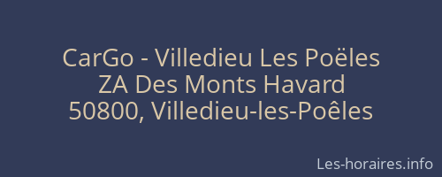 CarGo - Villedieu Les Poëles