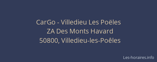 CarGo - Villedieu Les Po&euml;les