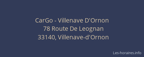 CarGo - Villenave D'Ornon