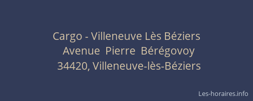 Cargo - Villeneuve Lès Béziers