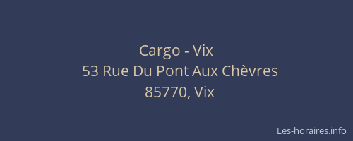 Cargo - Vix