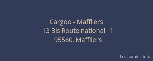Cargoo - Maffliers
