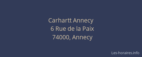 Carhartt Annecy