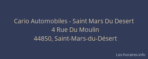 Cario Automobiles - Saint Mars Du Desert