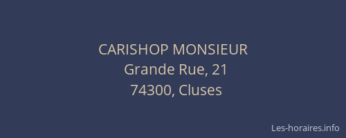 CARISHOP MONSIEUR