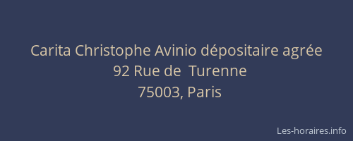 Carita Christophe Avinio dépositaire agrée