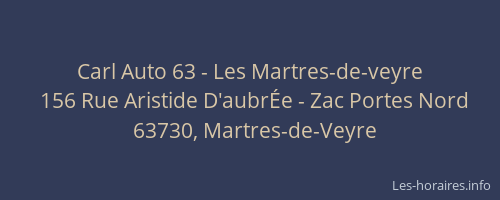 Carl Auto 63 - Les Martres-de-veyre