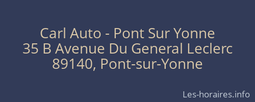 Carl Auto - Pont Sur Yonne