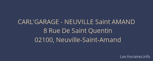 CARL'GARAGE - NEUVILLE Saint AMAND