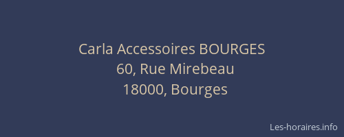 Carla Accessoires BOURGES