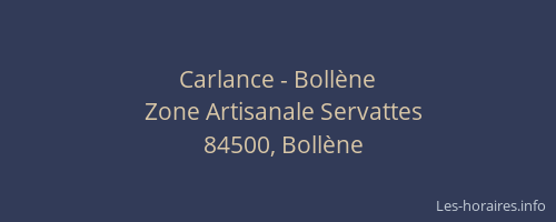 Carlance - Boll&egrave;ne
