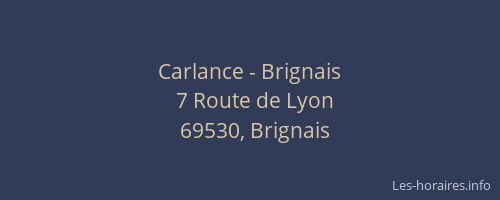Carlance - Brignais