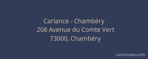 Carlance - Chambéry