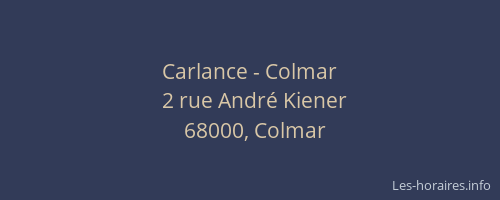 Carlance - Colmar
