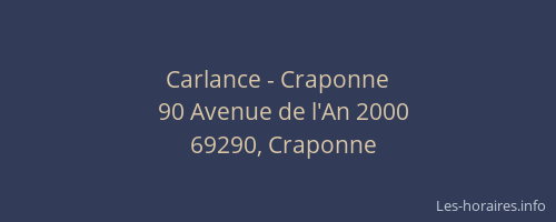 Carlance - Craponne