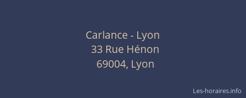 Carlance - Lyon