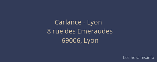 Carlance - Lyon