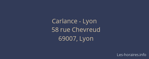 Carlance - Lyon