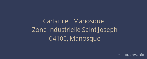 Carlance - Manosque