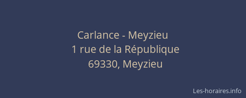 Carlance - Meyzieu