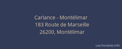 Carlance - Montélimar