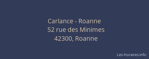 Carlance - Roanne