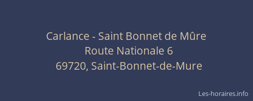 Carlance - Saint Bonnet de Mûre