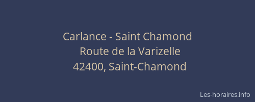 Carlance - Saint Chamond
