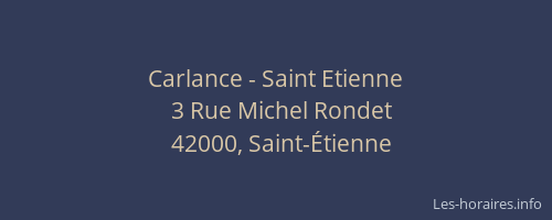 Carlance - Saint Etienne