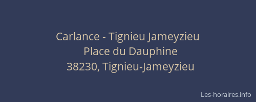 Carlance - Tignieu Jameyzieu