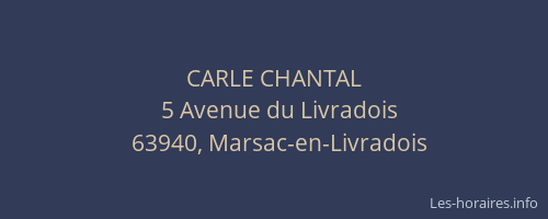 CARLE CHANTAL