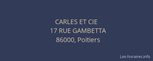 CARLES ET CIE