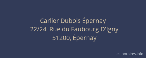 Carlier Dubois Épernay