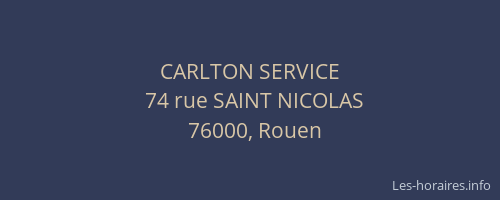 CARLTON SERVICE