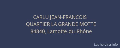CARLU JEAN-FRANCOIS