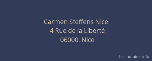 Carmen Steffens Nice