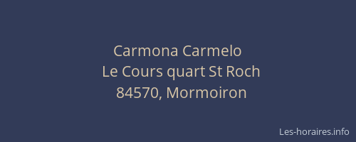 Carmona Carmelo