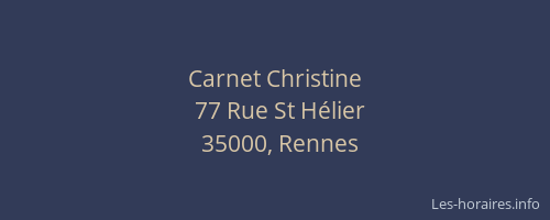 Carnet Christine