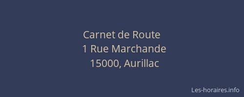Carnet de Route