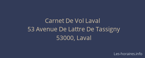 Carnet De Vol Laval