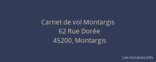 Carnet de vol Montargis