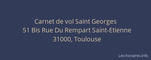 Carnet de vol Saint Georges