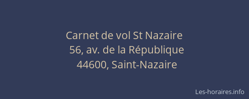 Carnet de vol St Nazaire