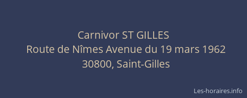 Carnivor ST GILLES