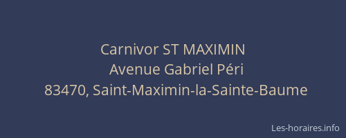 Carnivor ST MAXIMIN
