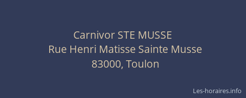 Carnivor STE MUSSE