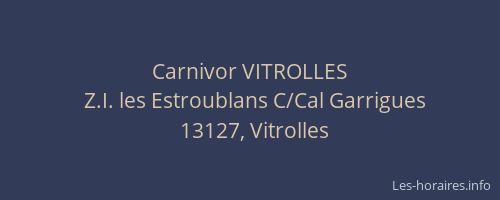Carnivor VITROLLES